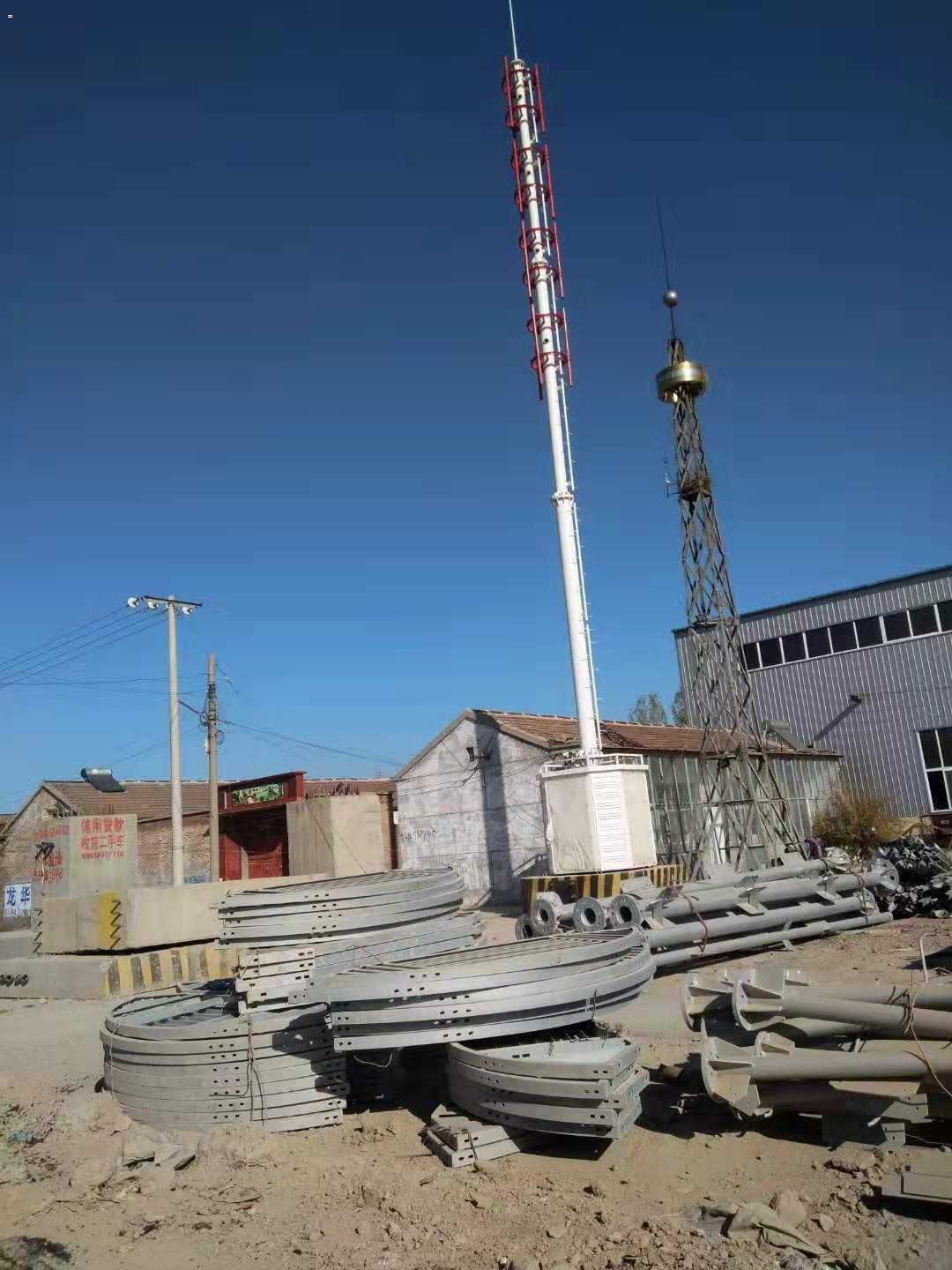 45米通信鐵塔的塔材越多重