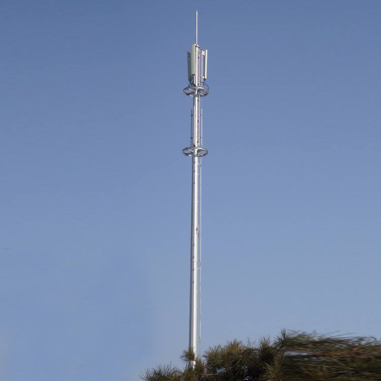 35米圓柱通信塔安裝